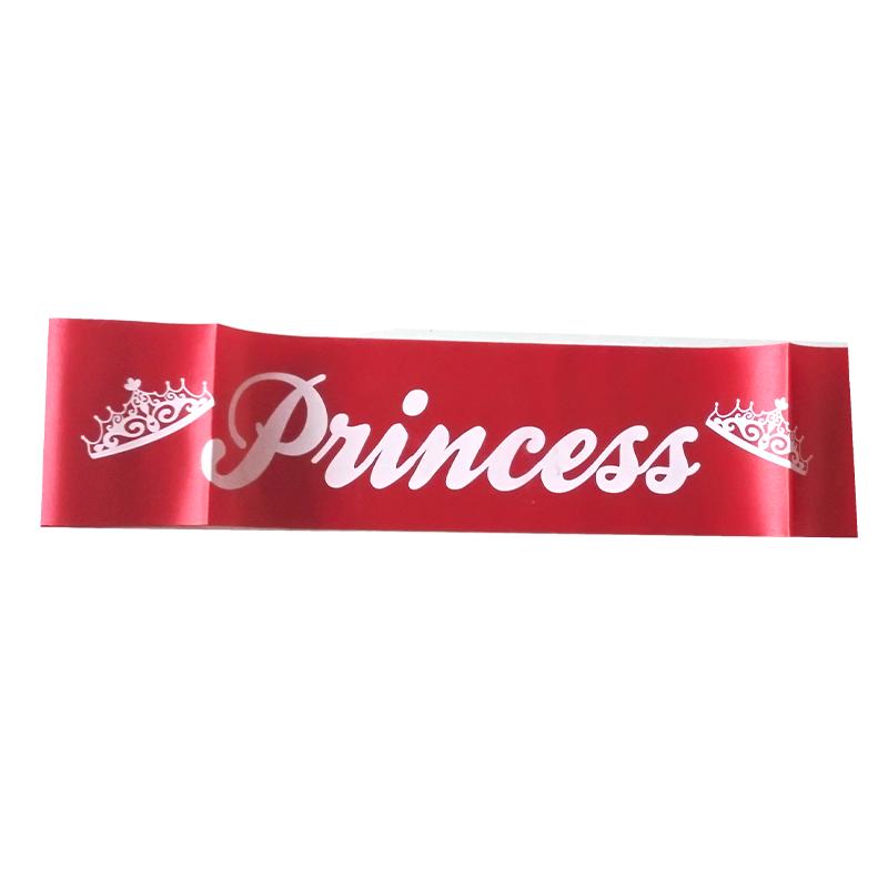 Red Princess Sash | Sash Ribbon for Kids | Decorative Party Ribbon Sash | Party Sash
