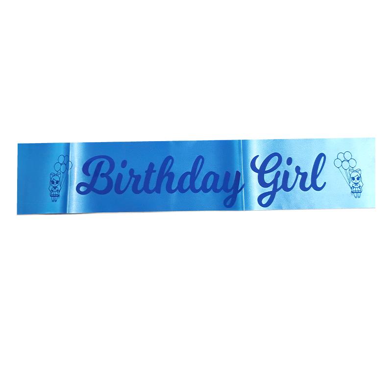 Blue Birthday Girl Sash | Sash Ribbon for Kids | Decorative Party Ribbon Sash | Party Sash