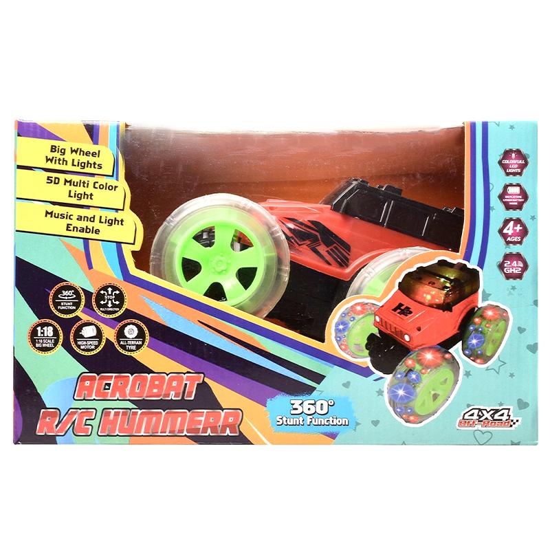 Rc Acrobat Remote control Hummer Stunt Car (Red) | Remote Control Toy for Kids | RC Rechargeable Battery Operated Toy | RC Toys