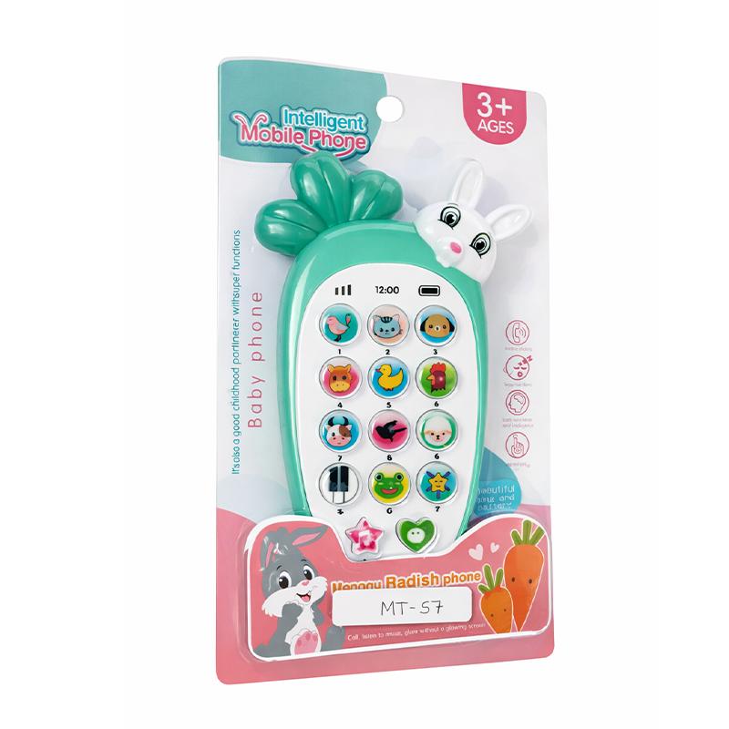 Mengqu Rabbit Funny Smartphone - Blue | Musical Toy for Kids | Battery Operated Sound & Light Toy | Musical Toys