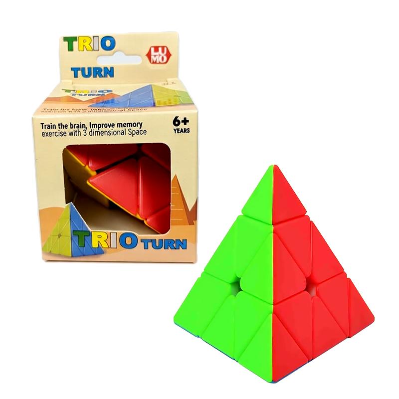 JIEHUI Pyramid Cube 3x3 High Speed Stickerless Triangle Cube | Puzzle for Kids | Brain Development Jigsaw Puzzle | Puzzles