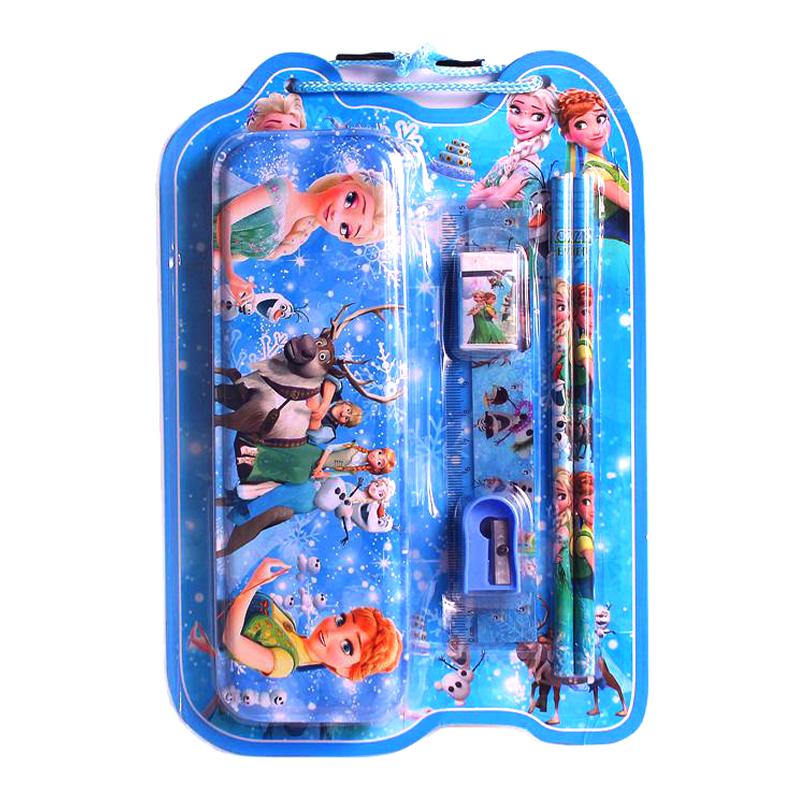 Frozen 6 piece stationery set - Blue | Pencil Box Geometry Set for Students | Mathematical Instrument Drawing Set | Pencil Boxes
