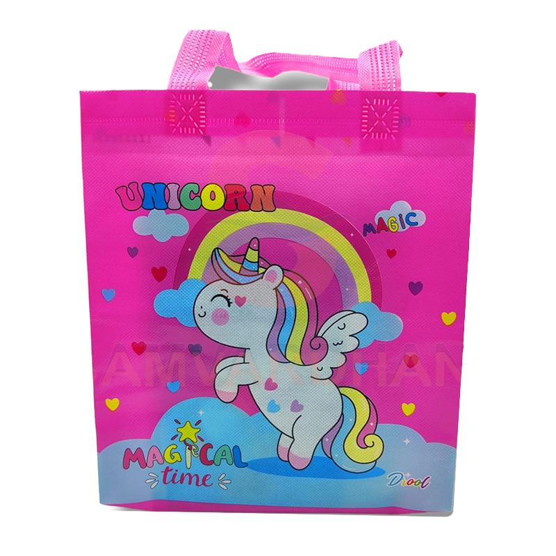 Drool Unicorn Carry Bag for Girls - Pink | School Bag for Kids | Lightweight Durable Backpack for Children | School Bags