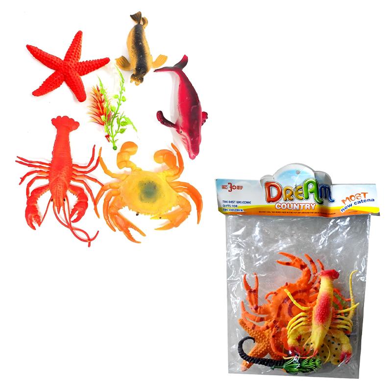 Dream country WATER ANIMAL(6PC) Plastic Toy for Kids | Action Figure Toy for Kids | Superhero Character Figurine Toy | Action Figures