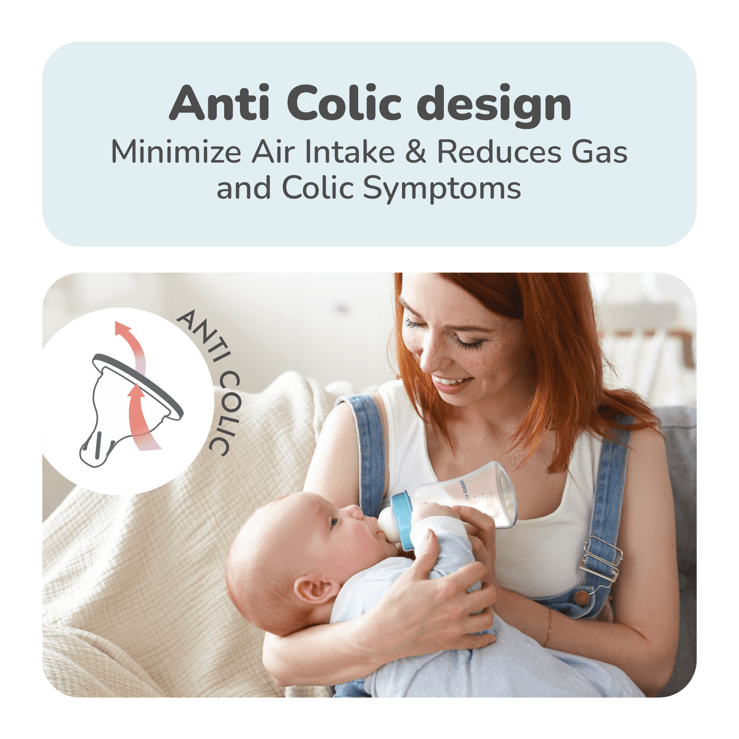 Glass Feeding Bottle 120 ml - Lake Blue